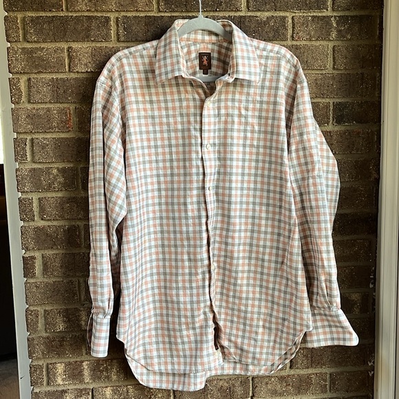 Robert Talbott Chelsea Button Front Men's Shirt Size 17 or Large 100% Cotton - Picture 1 of 8